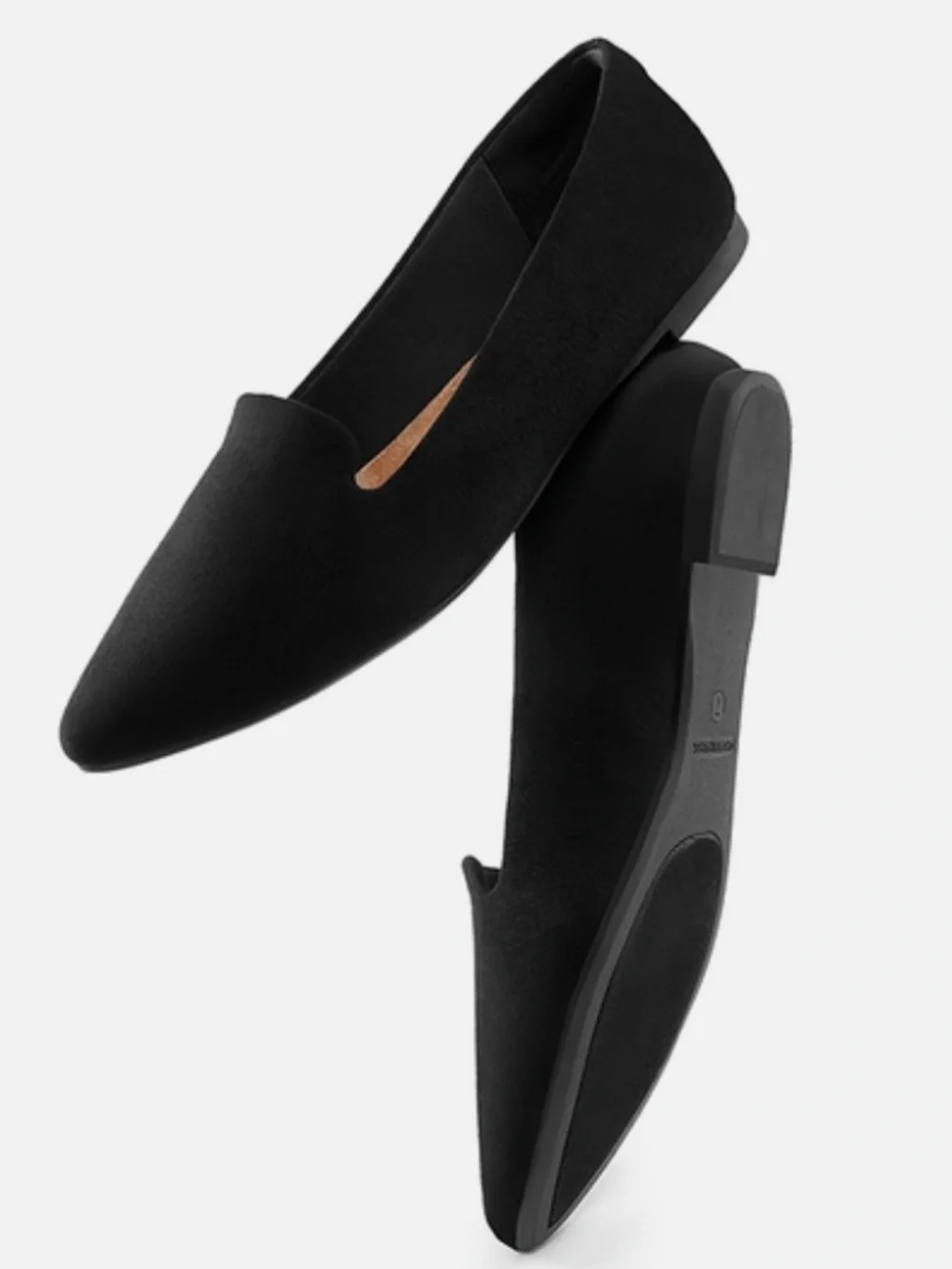 Dream Pairs Black Pointed Slip-On Loafers